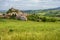 Landscape on the Tortona hills at springtime. View of Sarezzano