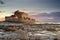 Landscape of the town of Ambleteuse and its famous fort Vauban in the north of France