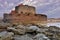 Landscape of the town of Ambleteuse and its famous fort Vauban in the north of France