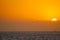 Landscape Tranquil scene orange sun and sky sunset over the ocean at pacific west coast san francisco united states USA - beautifu