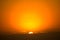 Landscape Tranquil scene orange sun and sky sunset over the ocean at pacific west coast san francisco united states USA - beautifu