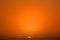 Landscape Tranquil scene orange sun and sky sunset over the ocean at pacific west coast san francisco united states USA - beautifu