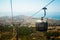 Landscape of Trapani city from the cableway of Erice. Sicily, Italy.