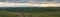 Landscape of the tundra at sunset, Finnmark, Norway. Panorama