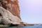 Landscape of Turkey natural rock mountains over blue sea water