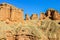 Landscape of typical landform at Binggou Danxia, Zhangye, China