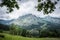 Landscape in Urkiola National Park at Basque Country Spain