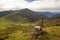 Landscape from Urkulu peak, mountains and jungle of Irati in autumn.