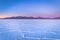 Landscape of the Uyuni Salt Flats at sunrise, Bolivia