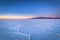 Landscape of the Uyuni Salt Flats at sunrise, Bolivia