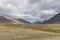 Landscape of valley in rolling hills of Western Mongolian steppe