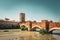 Landscape of Verona city with the view of medieval Castelvecchio Bridge on Adige river in Verona, Italy