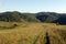 Landscape in the vicinity of the taiga village Generalka in the mountains of the Altai territory. Western Siberia. Russia