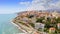 Landscape vieux Maurizio port from above aerial skyline view of italian coastline in Liguria waterfront seascape resort