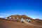 Landscape view of astronomical telescopes on Mauna Kea, Maui