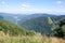 Landscape view from the Ballon dâ€™Alsace, Grand Balloon, a summit / peak in the Vosges mountains, Haut-Rhin in France.