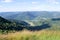 Landscape view from the Ballon dâ€™Alsace, Grand Balloon, a summit / peak in the Vosges mountains, Haut-Rhin in France.