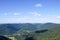 Landscape view from the Ballon dâ€™Alsace, Grand Balloon, a summit / peak in the Vosges mountains, Haut-Rhin in France.