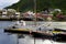 Landscape view of Ballstad port in Lofoten Norway