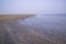 Landscape view of the Bank of the Padma River with The Blue water