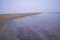 Landscape view of the Bank of the Padma River with The Blue water