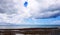 Landscape view with beach, blue sky and white clouds in summer time in Thailand. Beauty in nature