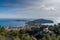 landscape view of the Cap Ferrat peninsula with its idyllic villages on the French Cote d\\\'Azur