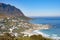 Landscape view of the Cape Peninsula mountains and the Atlantic Ocean from Llandudno on the Cape Peninsula, South Africa