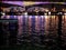 Landscape view of Chao Phraya River and The Krungthep Bridge