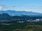 A landscape view of Chiang Rai with a mountain range at a distant