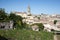 Landscape view of Church Wine District Saint-Emilion village in Bordeaux france