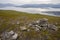 landscape view of the city of Tromso seen from Fjellheisen mountain (Norway)