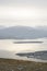 landscape view of the city of Tromso seen from Fjellheisen mountain (Norway)