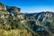 Landscape view of the coastline mountains. Amalfi Coast, Salerno, Italy