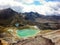 Landscape view of colorful Emerald lakes and volcanic landscape, Tongariro national park