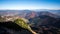 Landscape view of colorful mountain hills in fall