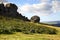 Landscape view of the cow and calf rocks