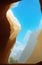 Landscape view from a desert cave - abstract digital art