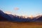 Landscape view of Eglinton valley on the way to Milford Sound, New Zealand