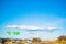 Landscape view on Expressway with mountains and blue sky back