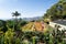 Landscape view of the famous colorful flowers carpet of the botanical garden, Funchal, Madeira, Portugal