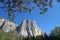 Landscape view of Half Dome Yosemite rock with summer sky at Yosemite National Park Wawona Rd, California, USA - Park and Camping