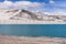 Landscape view high land lake and reflection with clear blue sky, Xinjiang