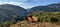 Landscape view of the hills above the Sicevac gorge in Serbia