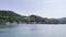 Landscape view of Hiroshima Amanogo Town coastline by the sea in Japan