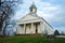 A landscape view of the historic First Presbyterian Church on North Main Street in Florida, NY