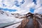 Landscape view from Hochtor tunnel on the Grossglockner high alpine road.