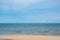 Landscape view of huahin beach with endless horizon at Prachuap Khiri Khan thailand