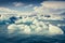 Landscape view of Jokullsarlon lagoon with floating ice, Iceland