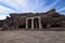 Landscape view of Kandagiri  Udaygiri caves with blue cloudy sky, Bhubaneswar, Odisha, India.